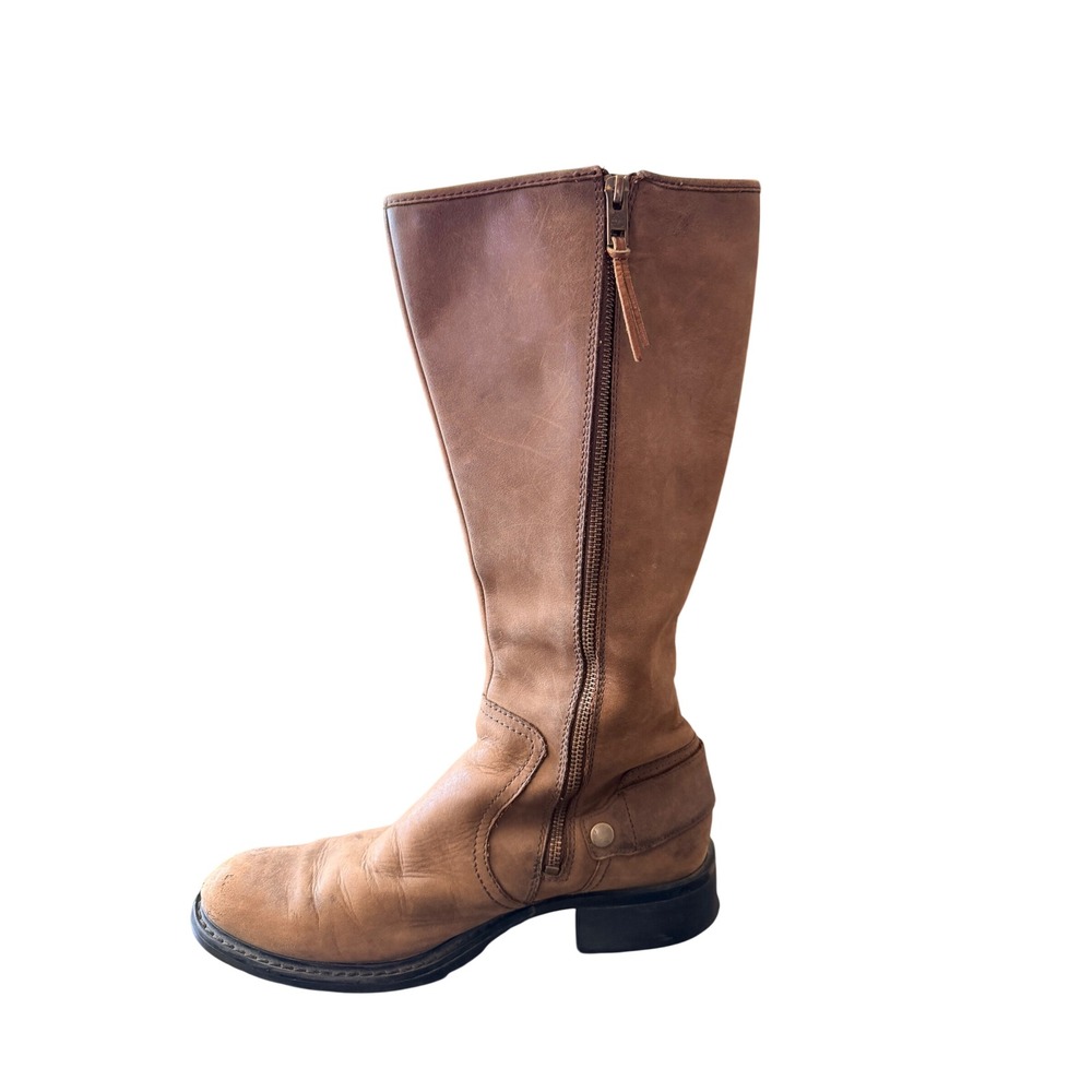 Timberland Womens Tan Leather Tall Riding Boots Buckle Size 10M - Picture 8 of 16